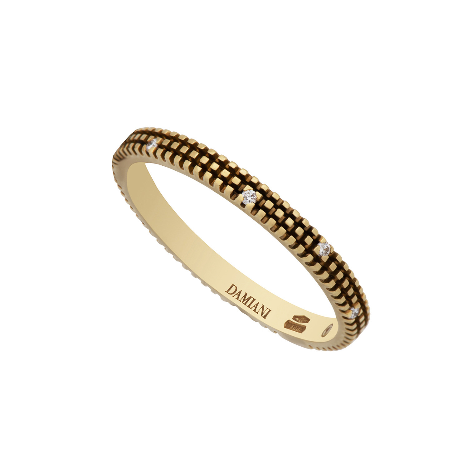 Damiani // Metropolitan 18k Yellow Gold Diamond Ring (Size: 6