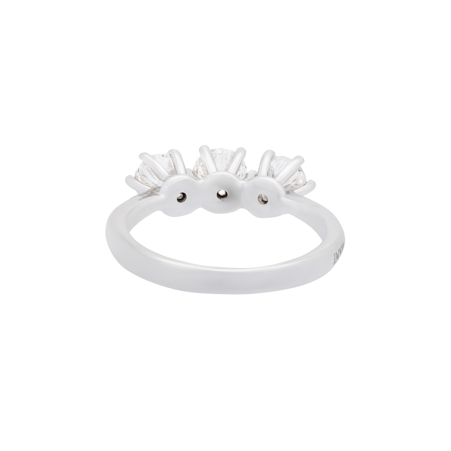 Damiani Luce 18k White Gold 3 Diamond Ring // Ring Size: 6.5 - Damiani