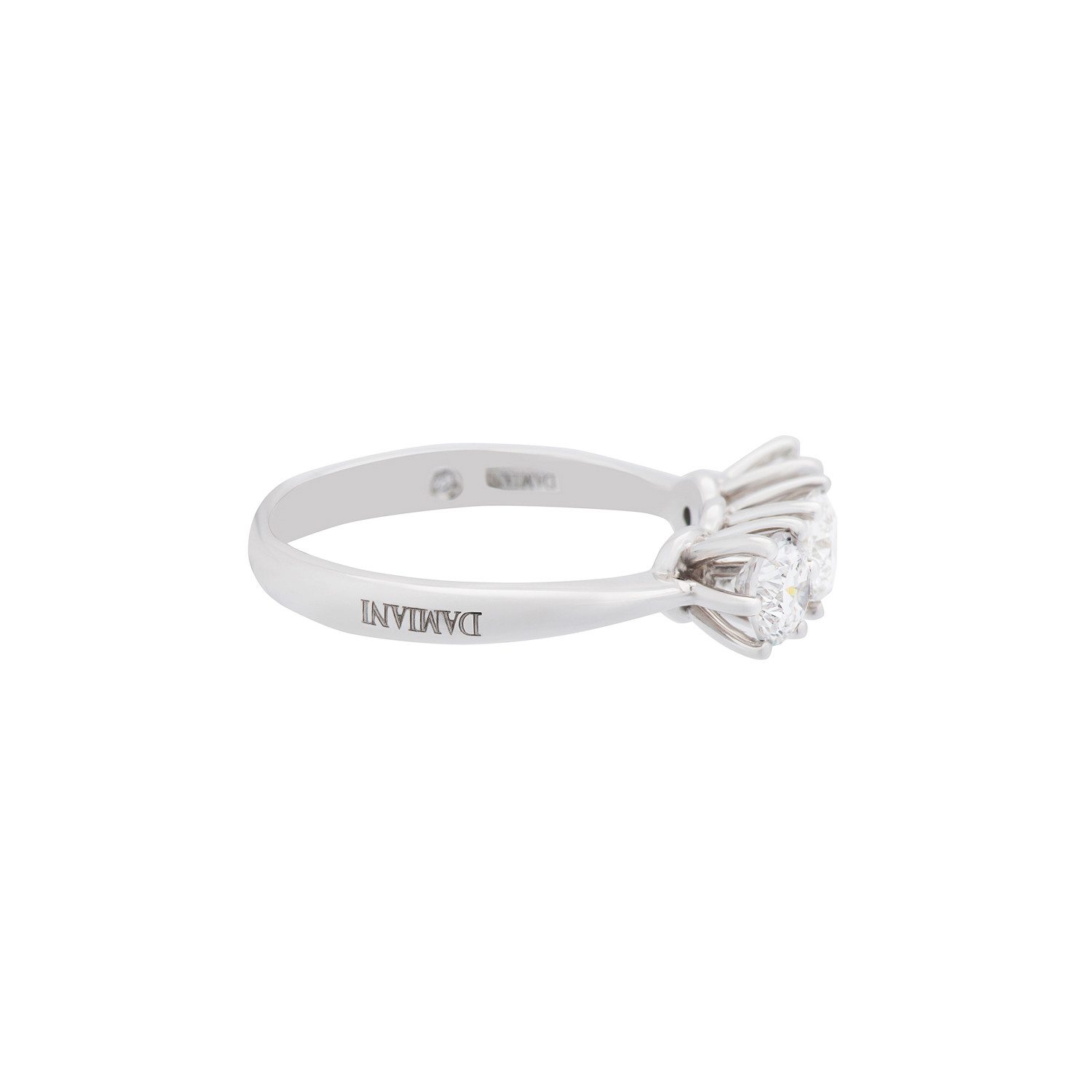 Damiani Luce 18k White Gold 3 Diamond Ring // Ring Size: 6.5 - Damiani - Touch of Modern