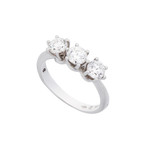 Damiani Luce 18k White Gold 3 Diamond Ring // Ring Size: 6.5