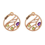Damiani Battito D’Ali 18k Rose Gold Multi-Stone Earrings
