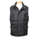 Alexander Wool Hooded Vest // Charcoal (M)