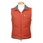 Septimius Reversible Cotton Vest // Orange + Gray (S)