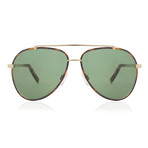 Dsquared2 // Aviator Sunglasses // Havana Gold + Green