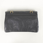 Leather Classic Mini Envelope Crossbody Bag // Gray