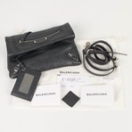 Leather Classic Mini Envelope Cross-Body Bag // Gray