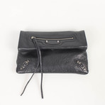 Leather Classic Mini Envelope Cross-Body Bag // Gray