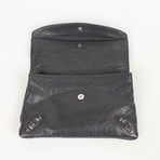 Leather Classic Mini Envelope Cross-Body Bag // Gray