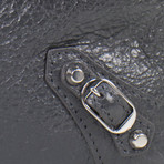 Leather Classic Mini Envelope Cross-Body Bag // Gray