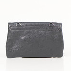 Leather Classic Mini Envelope Cross-Body Bag // Gray