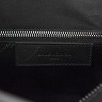 Leather All Over Logo Bazar Shopper Tote Bag // Black
