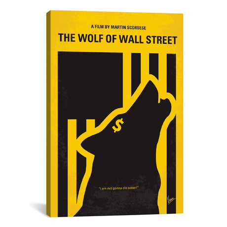 The Wolf Of Wall Street Minimal Movie Poster // Chungkong (26"W x 18"H x 0.75"D)