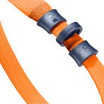 CollarLess Fixed Loop Dog Collar + Silent ID Dog Tag // Orange