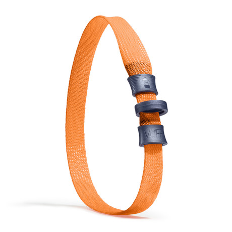CollarLess Fixed Loop Dog Collar + Silent ID Dog Tag // Orange