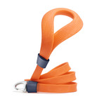 UnLeash 5ft Dog Leash + CollarLess Fixed Loop Dog Collar + Silent ID Dog Tag // Orange