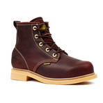6" Plain Toe Work Boots // Burgundy (US: 7.5)