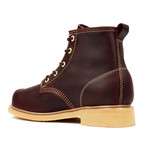 6" Plain Toe Work Boots // Burgundy (US: 6)