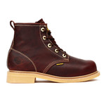 6" Plain Toe Work Boots // Burgundy (US: 7)