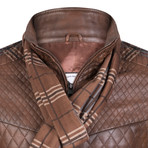 Paul Leather Jacket // Chestnut (3XL)