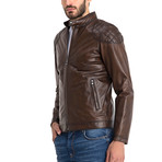 Omer Leather Jacket // Chestnut (M)