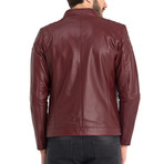 Omer Leather Jacket // Bordeaux (XL)