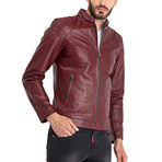 Omer Leather Jacket // Bordeaux (XL)