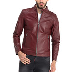 Omer Leather Jacket // Bordeaux (L)