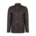 Mert Leather Jacket // Brown Tafta (L)
