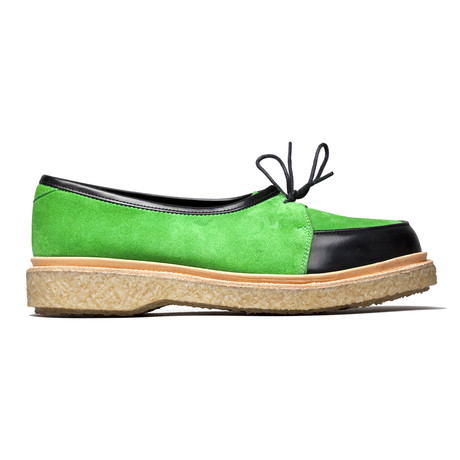 Winston Lace Up Open Round Creepers // Green + Black (Euro: 39)