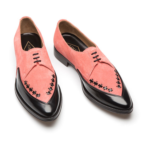 Darrel Lace Up Pointed Derby // Pink + Black (Euro: 39)