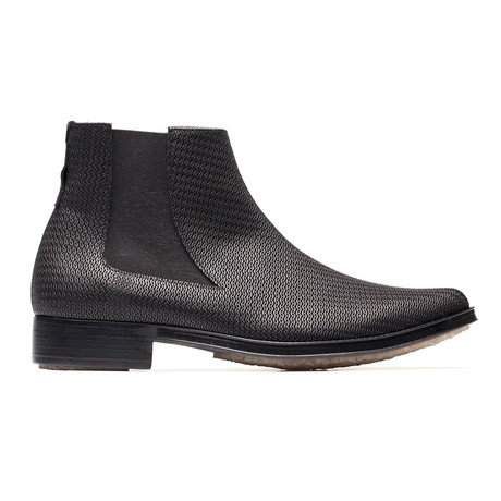 Efrain Pointed Low Boots // Black Embossed (Euro: 39)