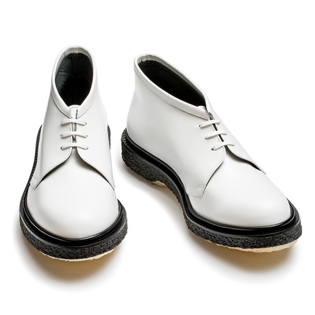 Carroll Lace Up Dessert Boots // White (Euro: 40)