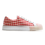 Lamar Low Lace Up Sneakers // Vichy Red (Euro: 39)