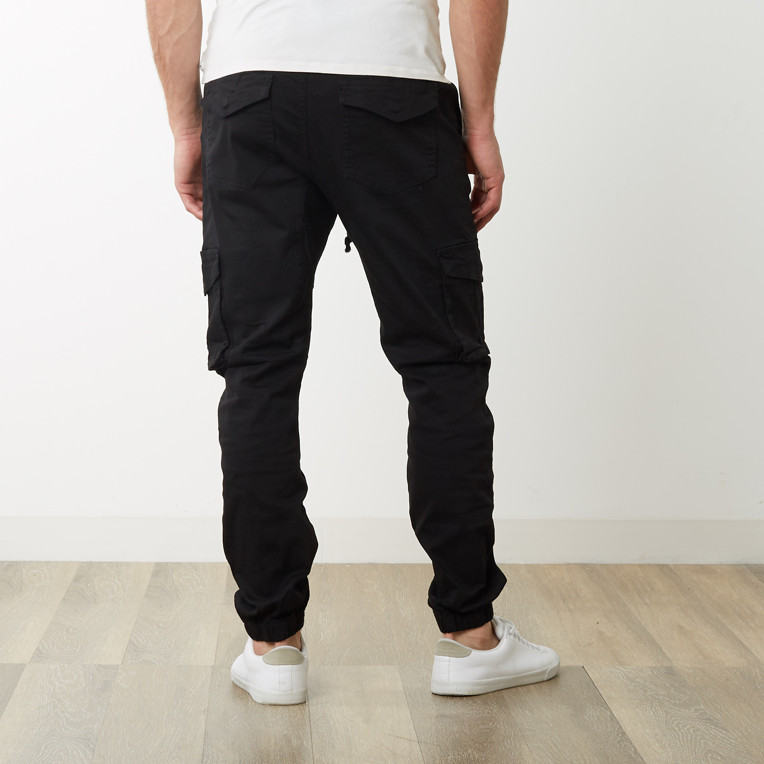 Cargo Twill Joggers // Black (S) - Seize & Desist - Touch of Modern