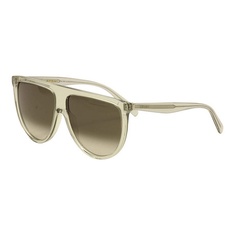 Celine // Women's Thin Shadow Sunglasses // Pale Gold