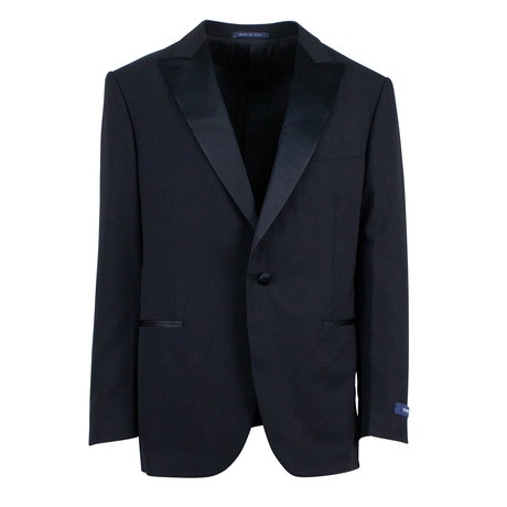 Pal Zileri // Wool One Button Satin Tuxedo // Black (Euro: 46)