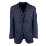 Pal Zileri // Striped Wool 2 Button Three Piece Suit // Blue (Euro: 50)