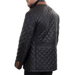 Quilted Zipper Jacket // Black (3XL)