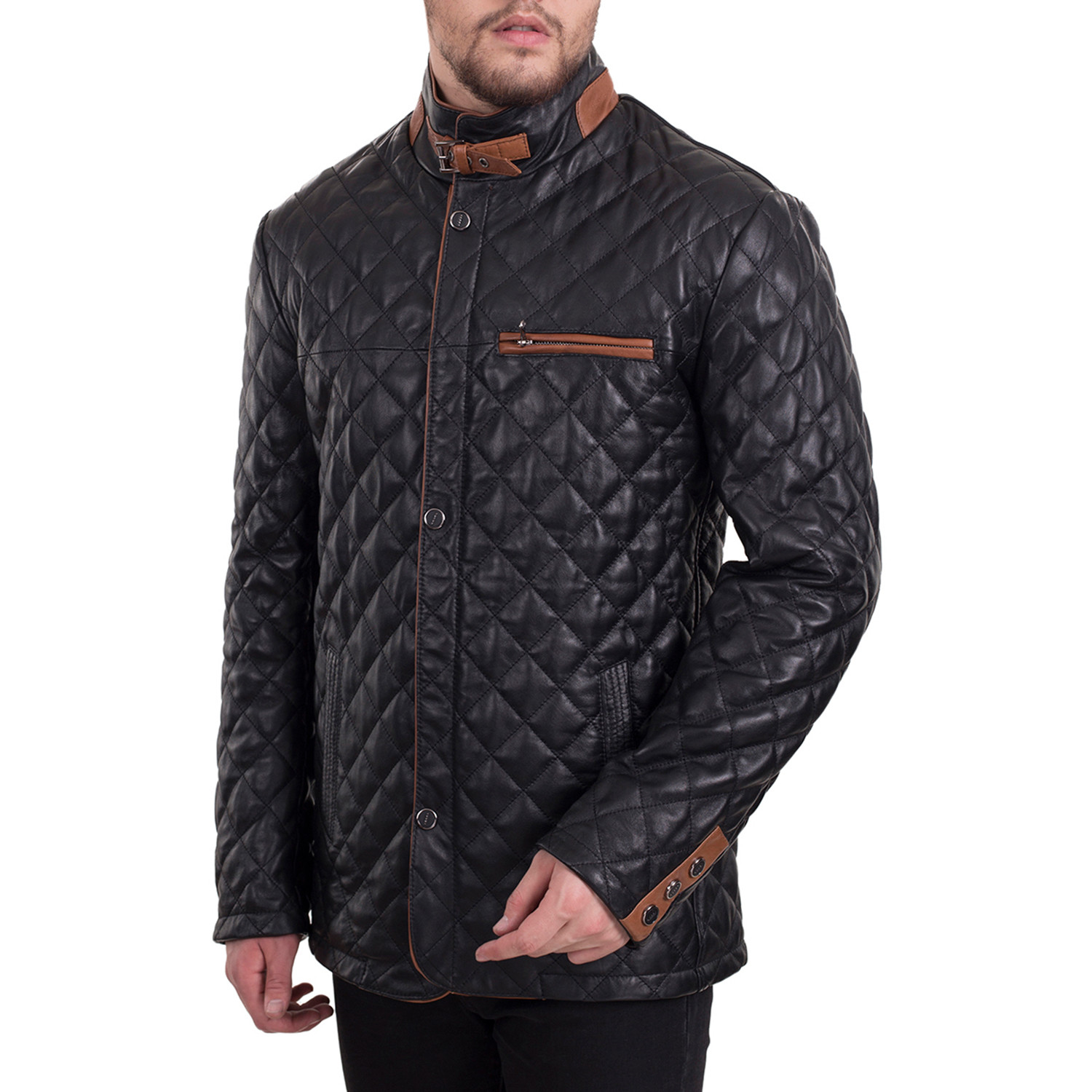 Quilted Zipper Jacket // Black (4XL) - O&J DAY FOREIGN TRADE LTD ...