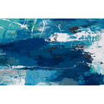 Blue Abstractions (48"W x 1.25"H x 72"D)