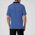 Shamus Auto Stripe Polo // Dark Royal + White + Black (S)