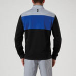 Vincent Zip Mock // Dark Royal + Charcoal + Black (S)