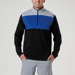 Vincent Zip Mock // Dark Royal + Charcoal + Black (S)