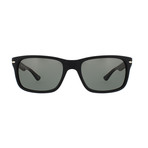 Persol Polarized Squared Sunglasses // Black