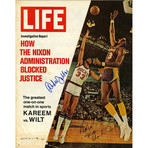 Signed 1972 Life Magazine // Wilt Chamberlain + Kareem Abdul Jabbar