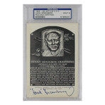 Signed Hall of Fame Plaque Postcard // Hank Greenberg 