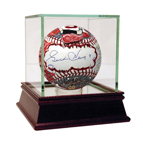 Signed Charles Fazzino Pop Art Baseball // Gordie Howe 