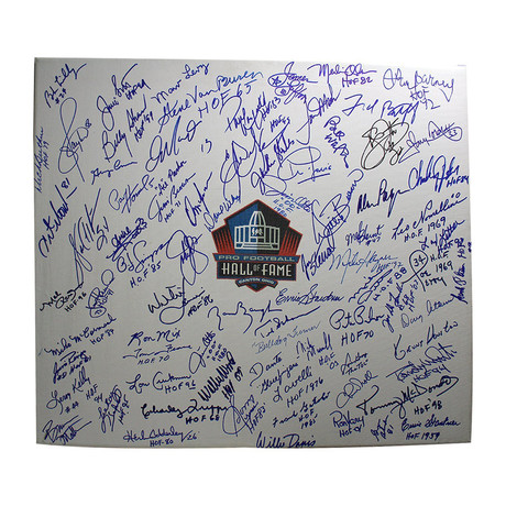 Signed Stretched Canvas // NFL Hall of Fame Inductees