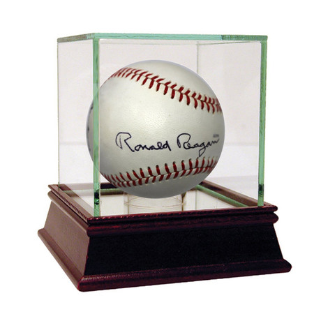 Signed Model Baseball // Ronald Reagan