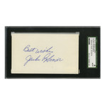 Signed Slabbed Index Card // Jackie Robinson 